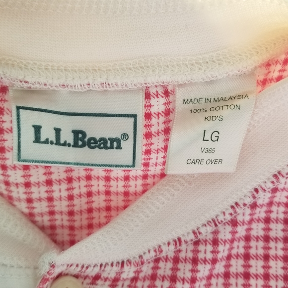 L.L. Bean Kids Red Patterned Henley Shirt - Picture 6 of 10